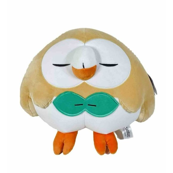 Pokemon Rowlet 18" Sleeping Plush Buddy Jazwares - Picture 1 of 13